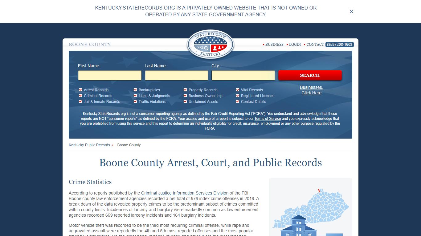 Boone County Arrest, Court, and Public Records